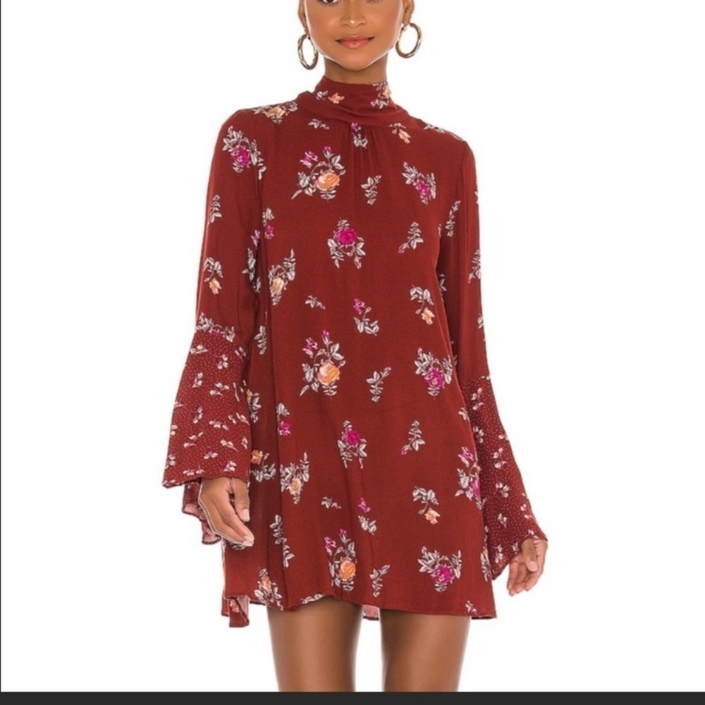 Free people rate tunic in vintage combo size Small